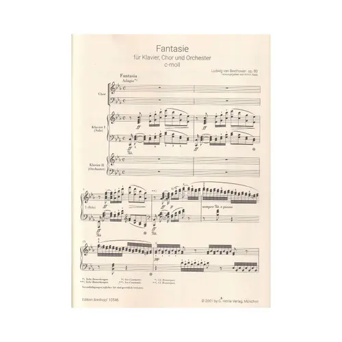 Fantasia For Piano, Chorus And Orchestra Op.80 - Piano Reduction