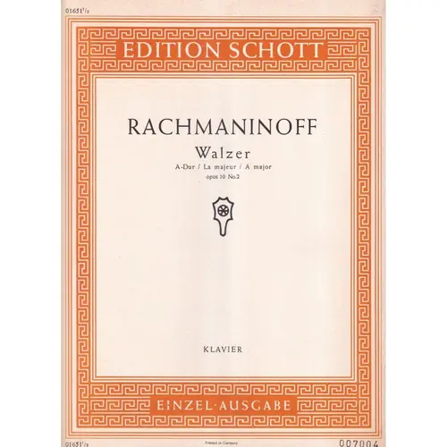 Walzer A Dur - Op.10 N.2 para piano