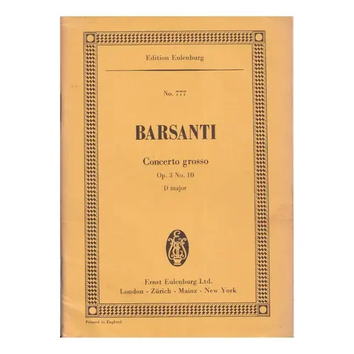Concerto Grosso D Major - Op.3 N.10