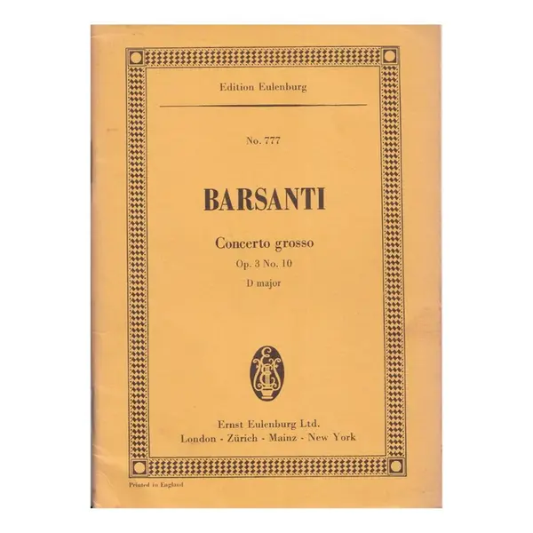 Concerto Grosso D Major - Op.3 N.10