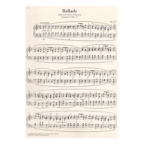 Ballade F-Dur - Op.38 - Urtext