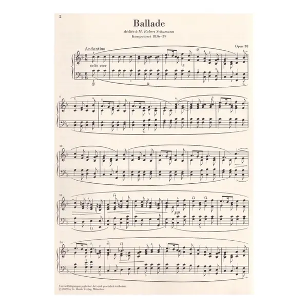 Ballade F-Dur - Op.38 - Urtext