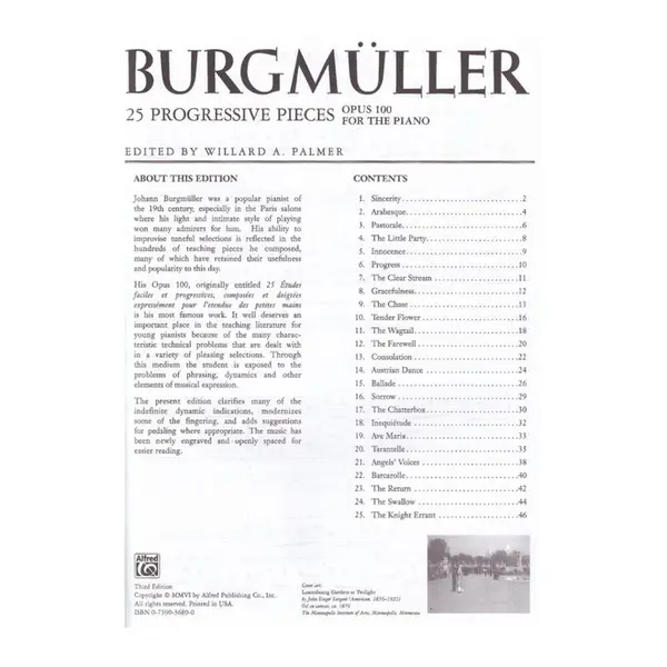 25 Progressive Pieces - Opus 100 - For The Piano - An Alfred Masterwork Edition