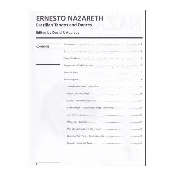 Brazilian tangos and dances for the piano