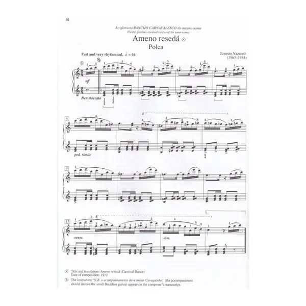Brazilian tangos and dances for the piano