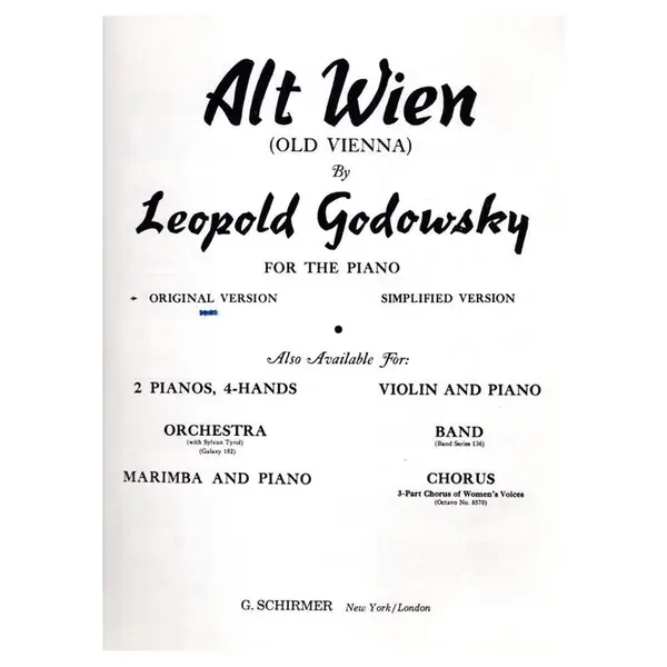 Alt Wien (Old Vienna) - Original Version