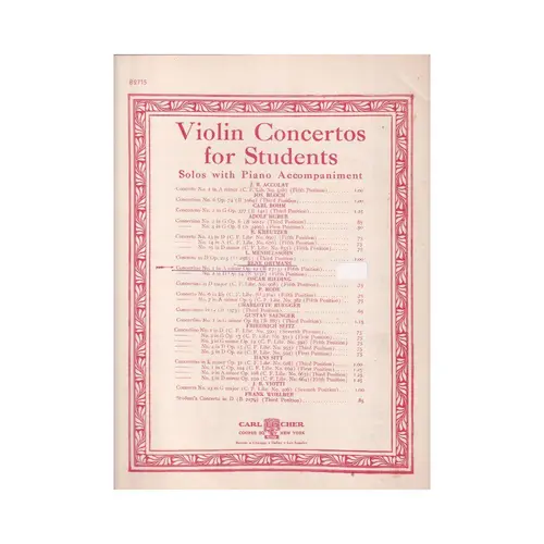 Concertino N.1 In A Minor - Op.12