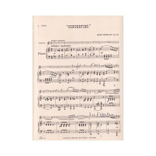 Concertino N.1 In A Minor - Op.12