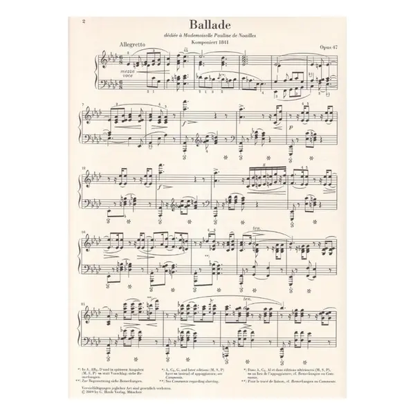 Ballade As-Dur Op.47  - Urtext