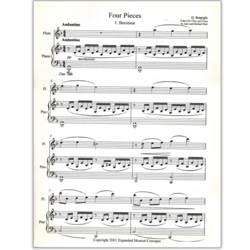 Four Pieces - Flute And Piano