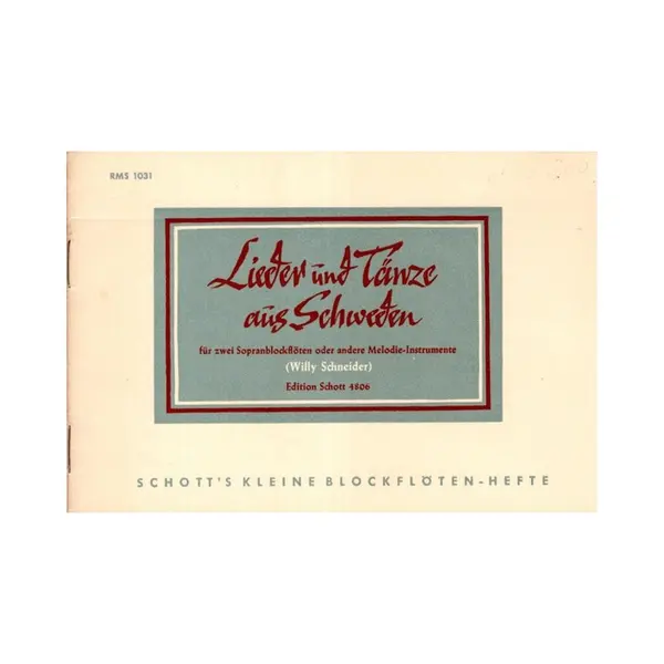 Lieder Und Tanze Aus Schweden