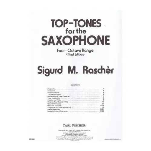 Top-Tones For The Saxophone-Four-Octave Range