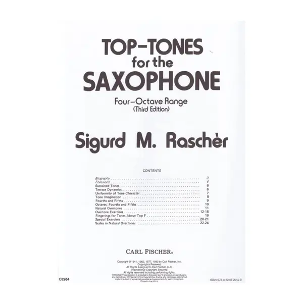 Top-Tones For The Saxophone-Four-Octave Range