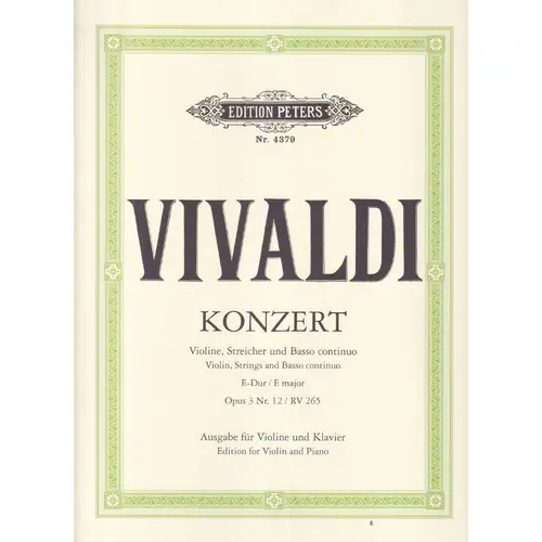 Violin-Konzert E Dur - Op.3 N.12 Rv 265