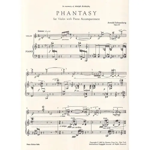 Phantasy For Violin - Op.47