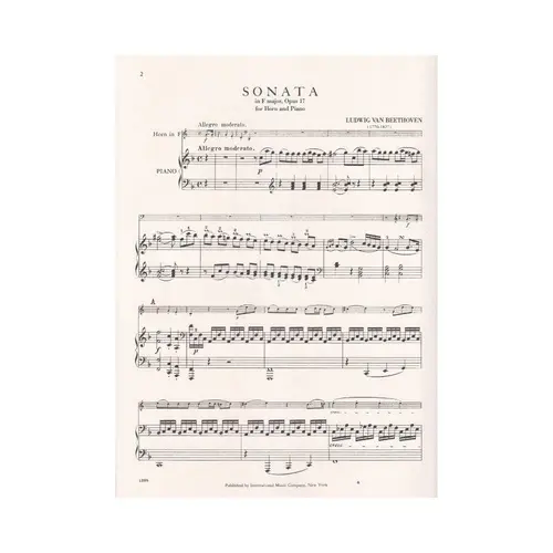 Sonata In F Maj-Op.17