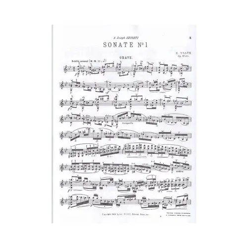 Six Sonates Pour Violon Seul Op. 27
