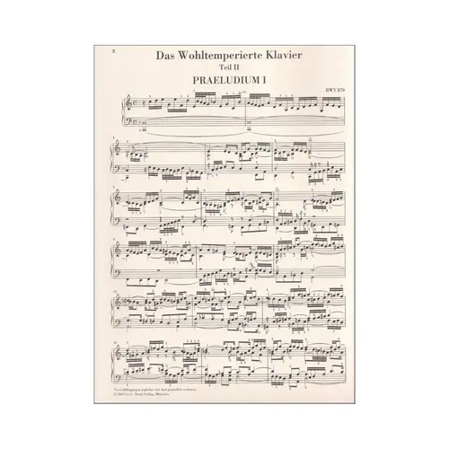 Das Wohltemperierte Klavier - Vol.2  - Capa Dura