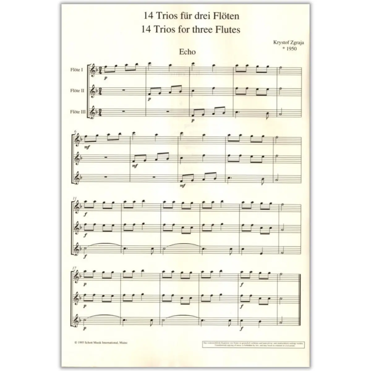 Modern Flutist Vol.3  - 14 Trios