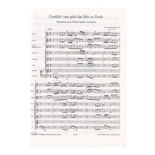 Kantate 28 - Gottlob! Nun Geht Das Jahr Zu Ende