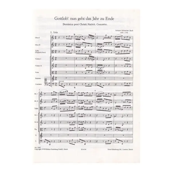 Kantate 28 - Gottlob! Nun Geht Das Jahr Zu Ende