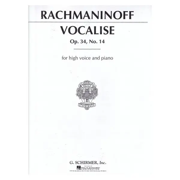Vocalise For High Voice - Op.34 N.14