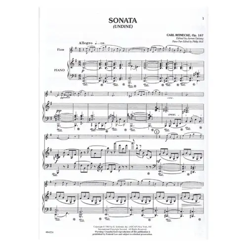 Sonata (Undine) Op.167 for flute and piano