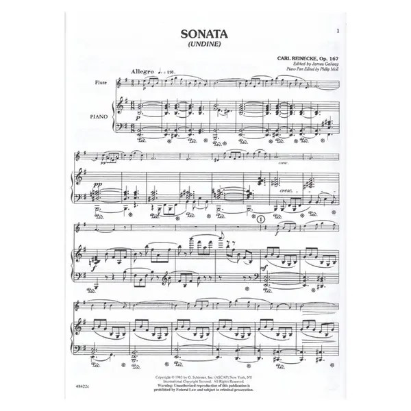 Sonata (Undine) Op.167 for flute and piano