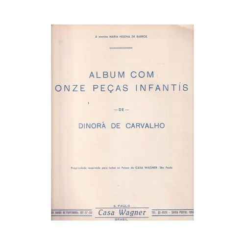 Álbum Com Onze Peças Infantis para piano - edição antiga