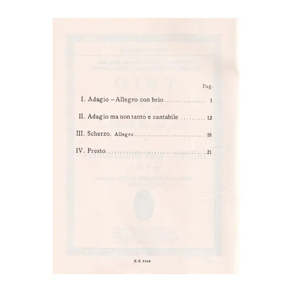 String trio G Major - Op.9 N.1 - Study score