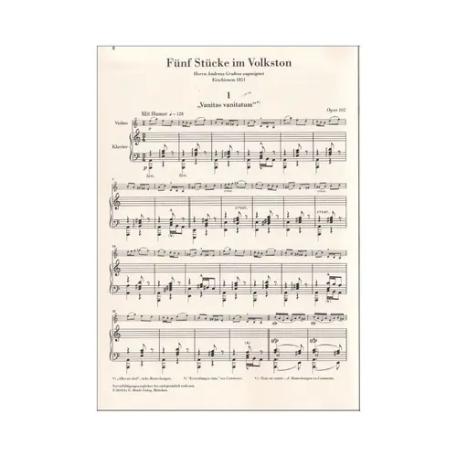 Funf Stucke Im Volkton - Op.102