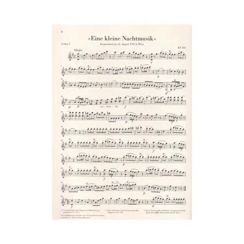 Divertimento Kv 525 ``Eine Kleine Nachtmusik``