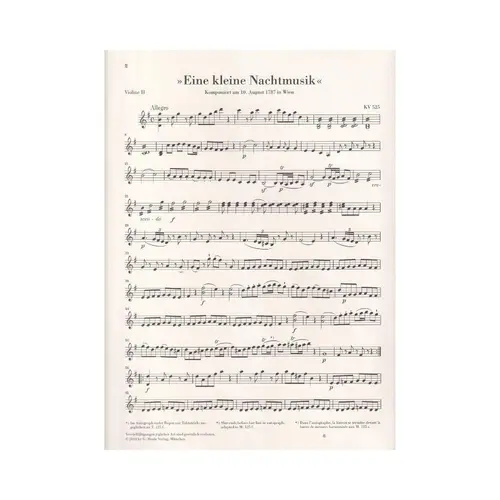 Divertimento Kv 525 ``Eine Kleine Nachtmusik``