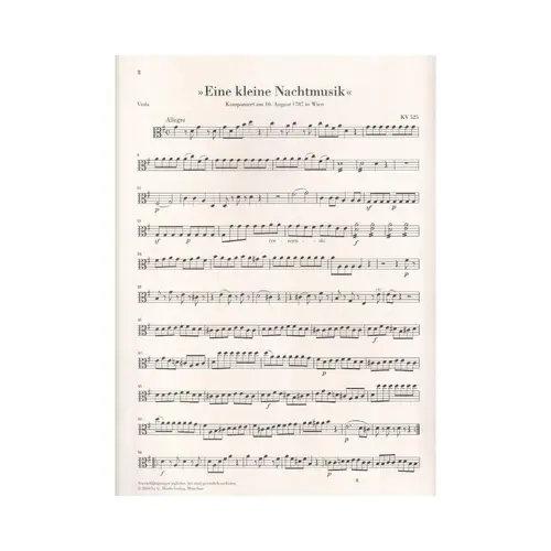 Divertimento Kv 525 ``Eine Kleine Nachtmusik``