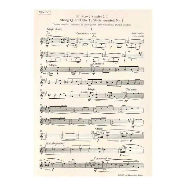 String Quartet N.1 - Parts