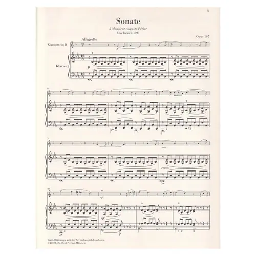 Clarinet Sonata Op.167