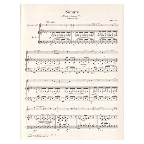 Clarinet Sonata Op.167