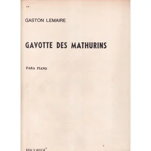 Gavotte Des Mathurins