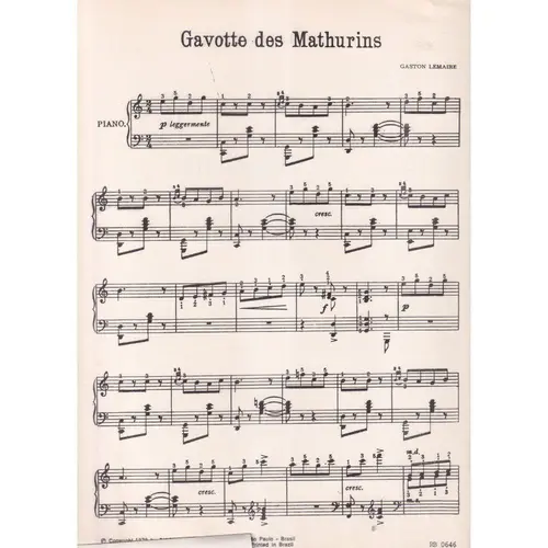 Gavotte Des Mathurins