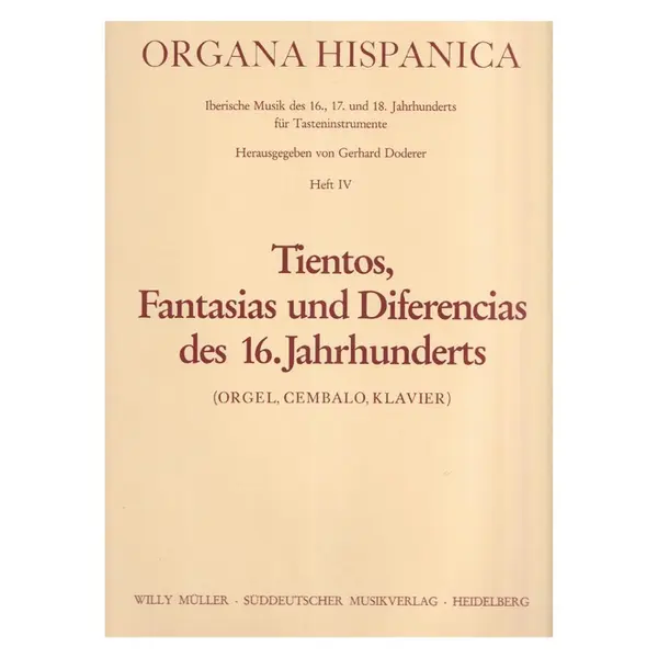 Tientos, fantasias und diferencias des 16.Jahrhunderts