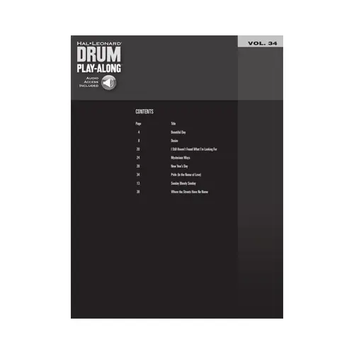 U2 - Drum Play-Along Vol.34
