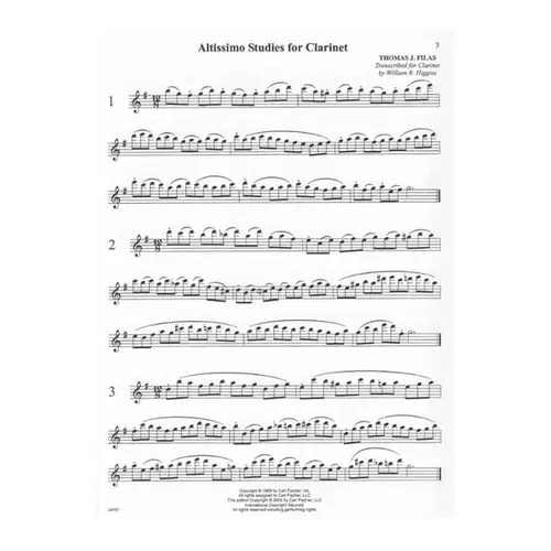 Altissimo Studies For Clarinet-90 Melodius Studies
