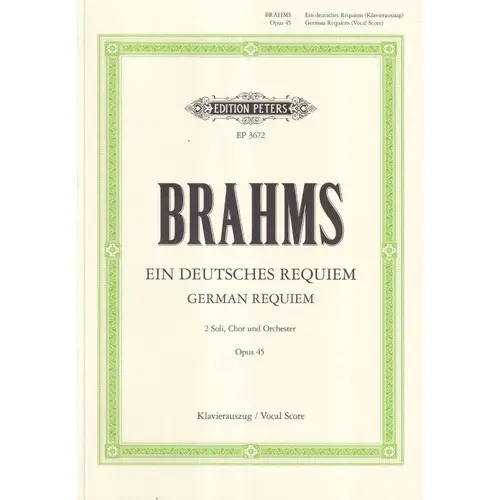 German Requiem - Opus 45 - Vocal Score