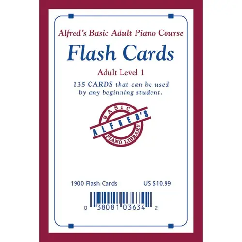 Alfred's Basic Adult Piano Course - Flash Cards Level 1
