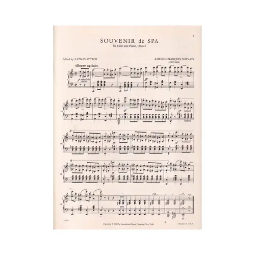 Souvenir De Spa - Op.2 (Cello)