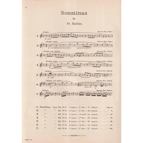 Sonatinas For Piano - Vol.2