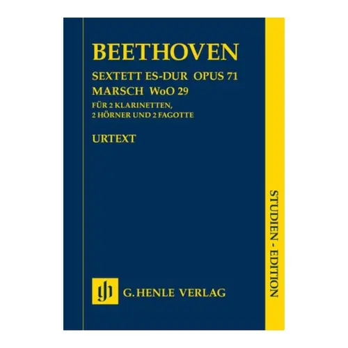 Sextett Es-Dur Opus 71 Marsch Woo 29 - Studien Edition