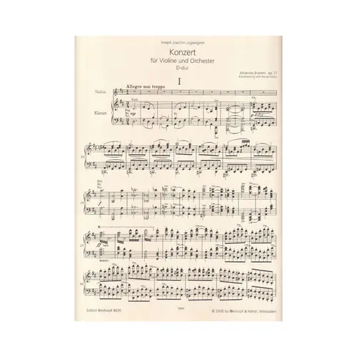 Konzert Fur Violine Und Orchester D-Dur Op.77 ( Violin And Piano)