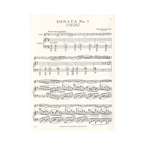 Three Sonatas For Violin And Piano