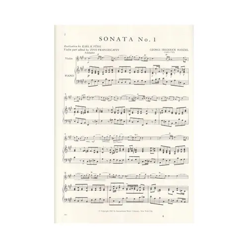 6 Sonatas For Violin - Vol.1